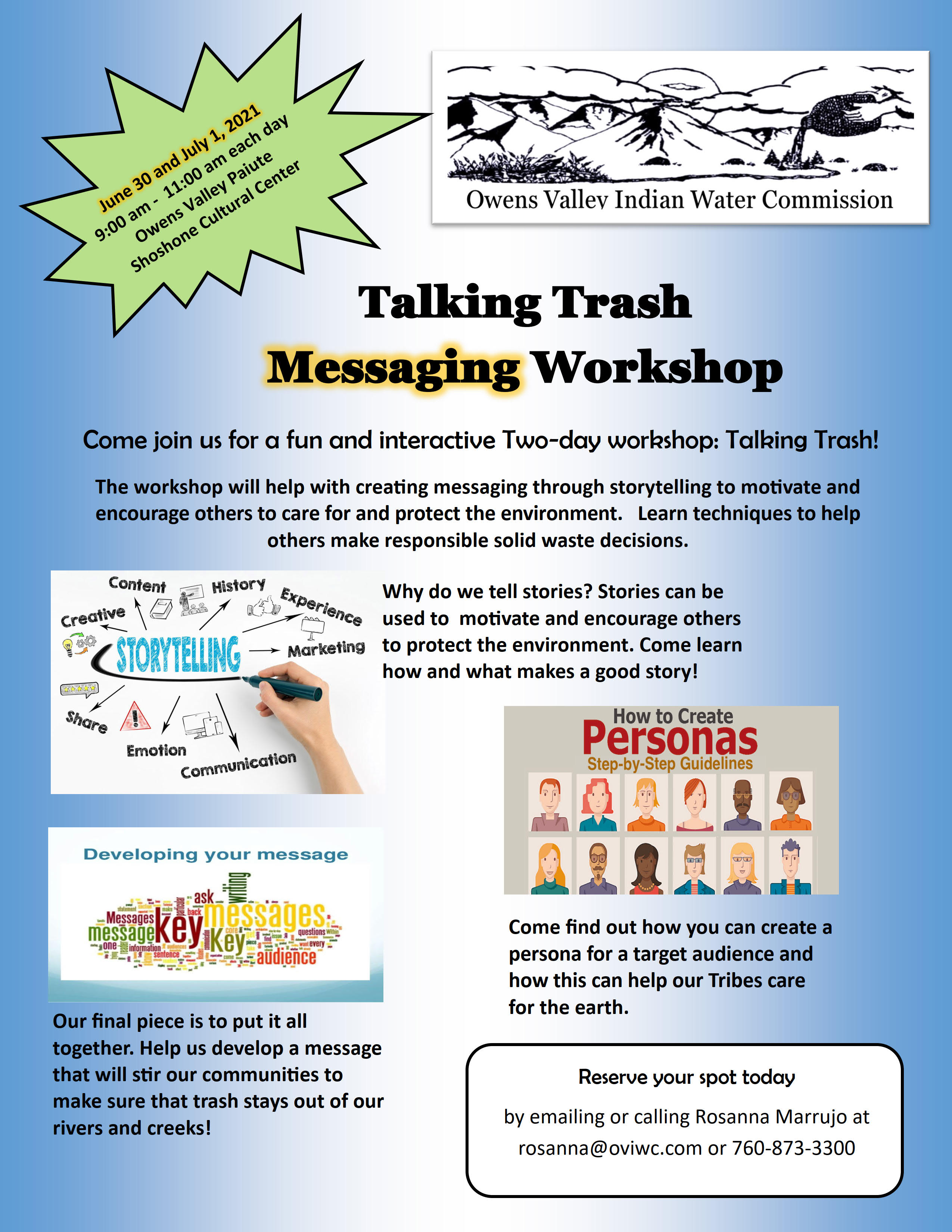 Talking Trash Messaging Workshop